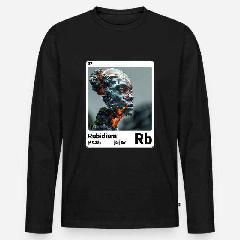 AI am Rubidium (wt) - Männer Premium Bio Langarmshirt - Schwarz