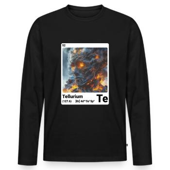 AI am Tellurium (wt) - Men's Premium Organic Long Sleeve Shirt - black - Front - Nico (187cm)