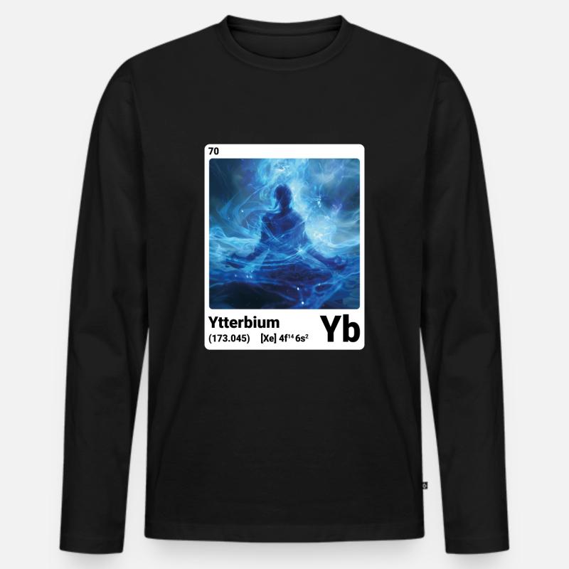 AI am Ytterbium (wt) - Männer Premium Bio Langarmshirt - Schwarz