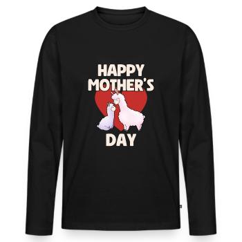 Bonne fête des mères - conception de la fête des mères - T-shirt manches longues Premium bio Homme - noir - Devant - Nico (187cm)