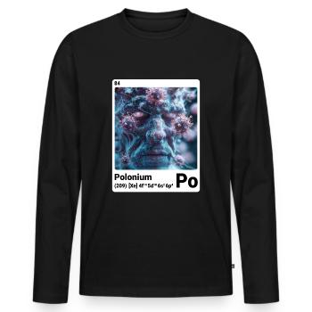 AI am Polonium (wt) mode périodique nerd - T-shirt manches longues Premium bio Homme - noir - Devant - Nico (187cm)