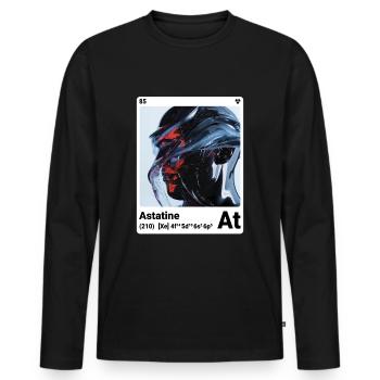 AI am Astate (wt) mode périodique ringard - T-shirt manches longues Premium bio Homme - noir - Devant - Nico (187cm)