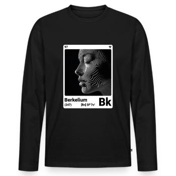 AI am Berkelium (wt) mode périodique ringard - T-shirt manches longues Premium bio Homme - noir - Devant - Nico (187cm)