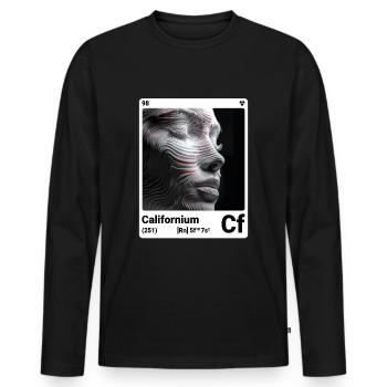 AI am Californium (wt) périodique de mode nerd - T-shirt manches longues Premium bio Homme - noir - Devant - Nico (187cm)
