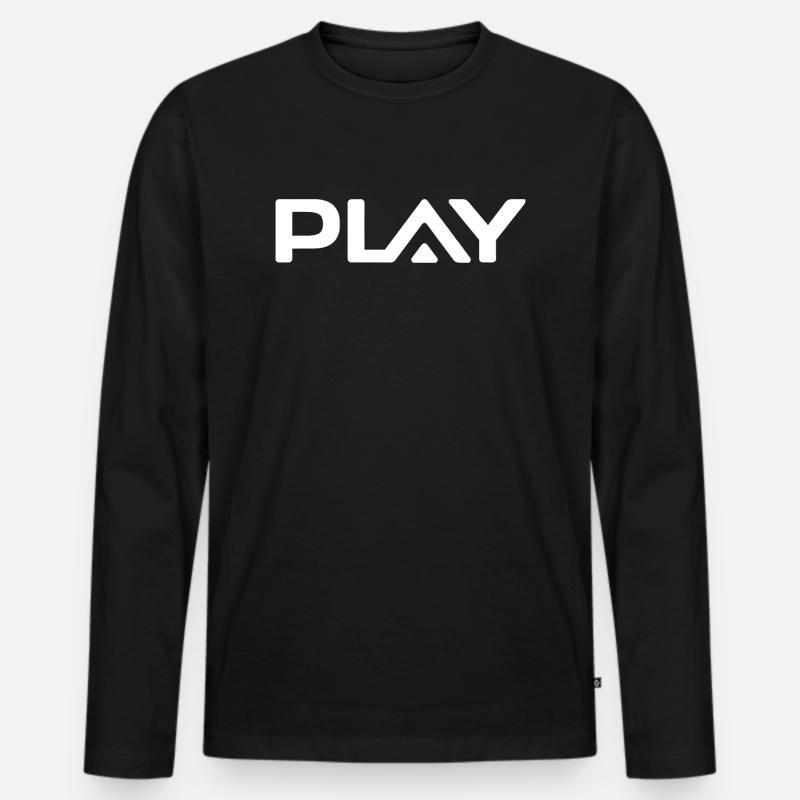 Play - Spiel - Männer Premium Bio Langarmshirt - Schwarz