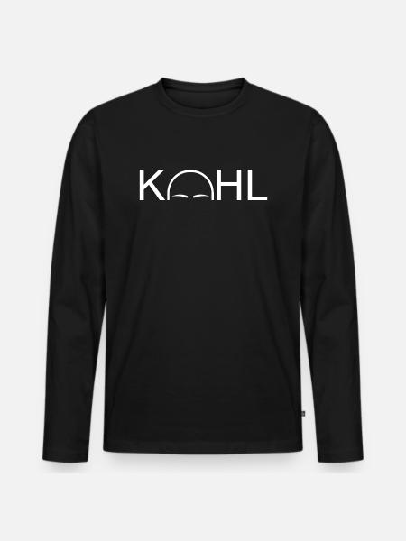 Kahl - Männer Premium Bio Langarmshirt - Schwarz