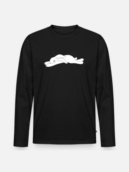 tired bunny - Men's Premium Organic Long Sleeve Shirt - black
