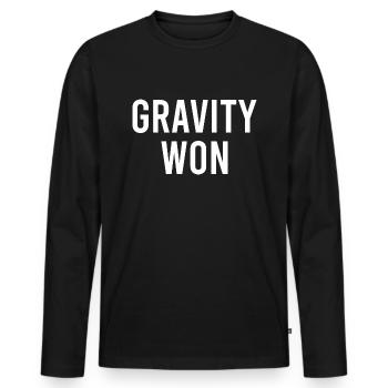 Gravité Gagné Fracture Bras Jambe Os Articulation Se Rétablir - T-shirt manches longues Premium bio Homme - noir - Devant - Nico (187cm)