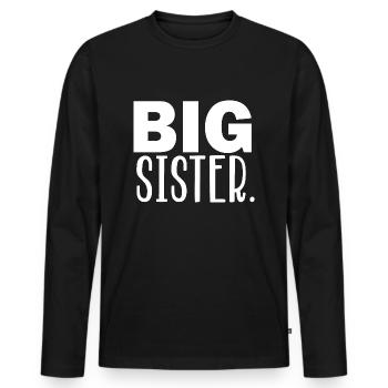 big sister - T-shirt manches longues Premium bio Homme - noir - Devant - Nico (187cm)