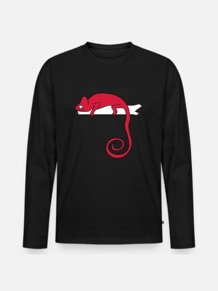 chameleon b - Men's Premium Organic Long Sleeve Shirt - black