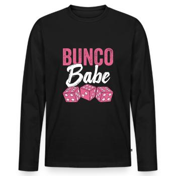 Bunco Babe Women's Bunco Women's Dice Night - Men's Premium Organic Long Sleeve Shirt - black - Front - Nico (187cm)