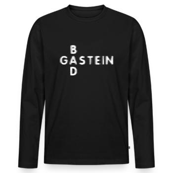 | de lettrage Bad Gastein Vacances Gastein Valley - T-shirt manches longues Premium bio Homme - noir - Devant - Nico (187cm)