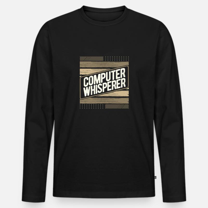 Computerflüsterer Geschenkcomputer Geschenkcomputer - Männer Premium Bio Langarmshirt - Schwarz
