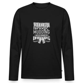 Mudding Gift Prévisions de fin de semaine Mudding et - T-shirt manches longues Premium bio Homme - noir - Devant - Nico (187cm)