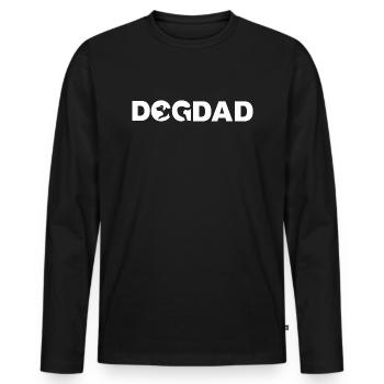 Dog Dad - Hundevater - Männer Premium Bio Langarmshirt - Schwarz - Vorne - Nico (187cm)