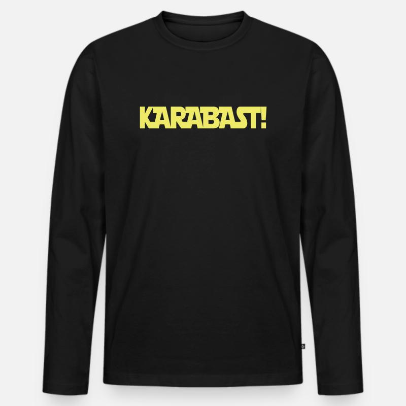Karabast - Männer Premium Bio Langarmshirt - Schwarz