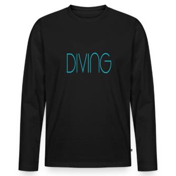 Diving - Männer Premium Bio Langarmshirt - Schwarz - Vorne - Nico (187cm)