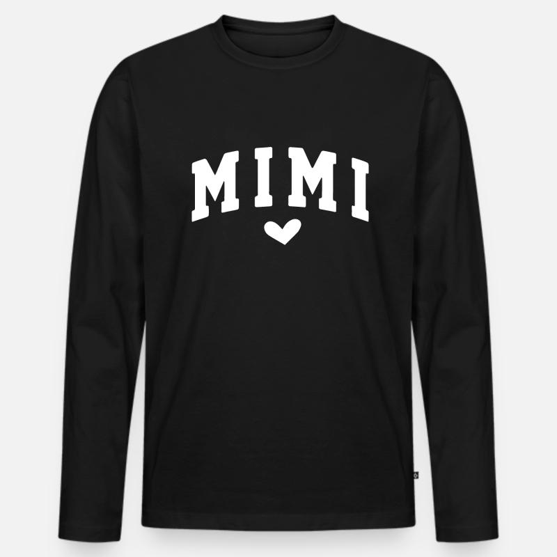 Mimi - Männer Premium Bio Langarmshirt - Schwarz