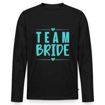 Team Braut - Männer Premium Bio Langarmshirt - Schwarz - Vorne - Nico (187cm)