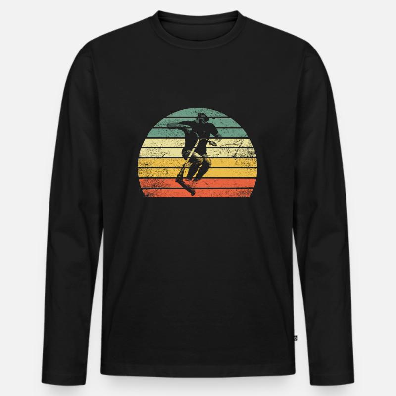 Scooter als Geschenk - Männer Premium Bio Langarmshirt - Schwarz