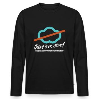 There is no cloud - Men's Premium Organic Long Sleeve Shirt - black - Front - Nico (187cm)