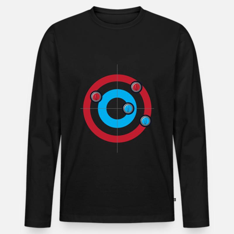 Curling Curlingsteine - Männer Premium Bio Langarmshirt - Schwarz