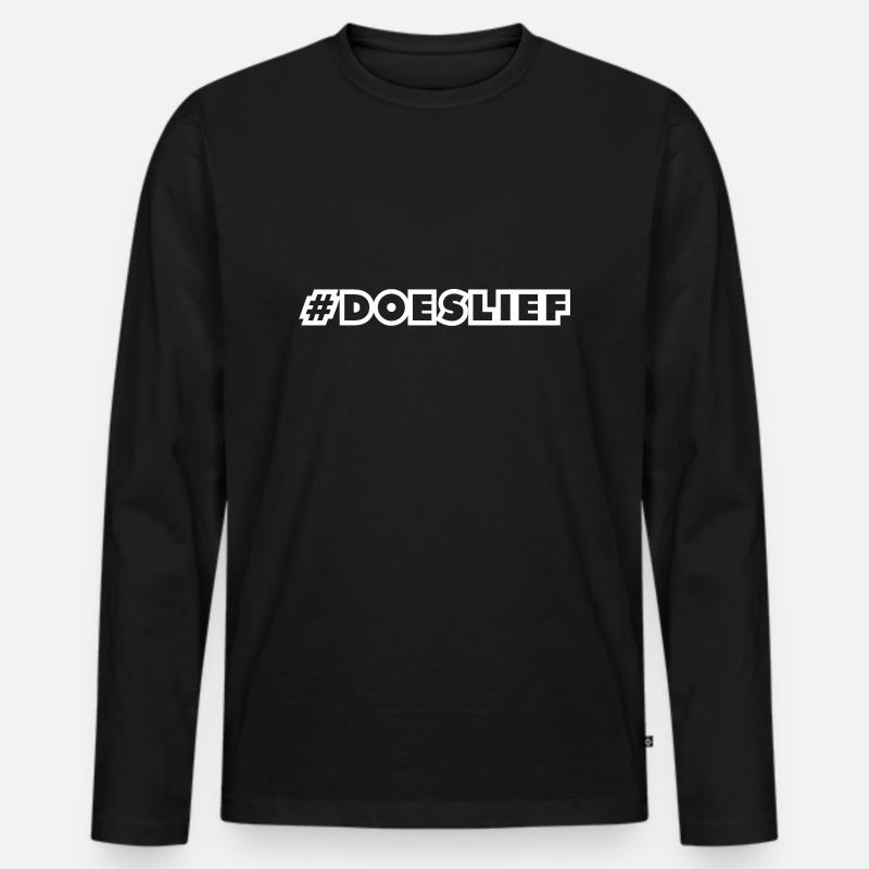 Doesweet - Männer Premium Bio Langarmshirt - Schwarz