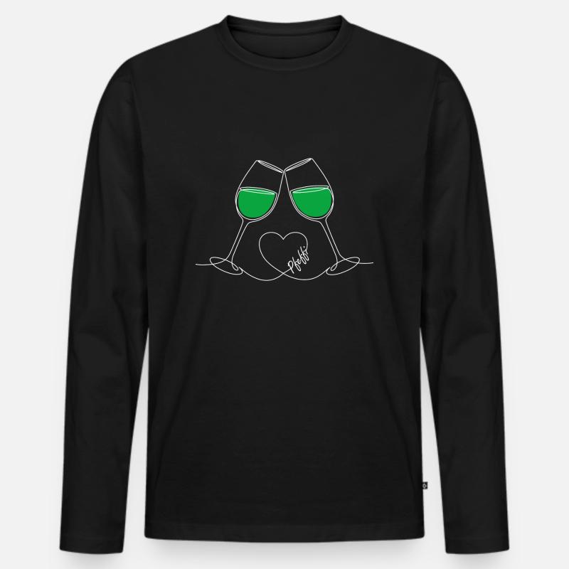 Pfeffi Motiv - Männer Premium Bio Langarmshirt - Schwarz