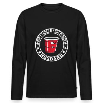 Trinkspiel - Männer Premium Bio Langarmshirt - Schwarz - Vorne - Nico (187cm)