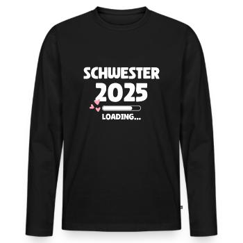 Sister 2025 Loading - Men's Premium Organic Long Sleeve Shirt - black - Front - Nico (187cm)