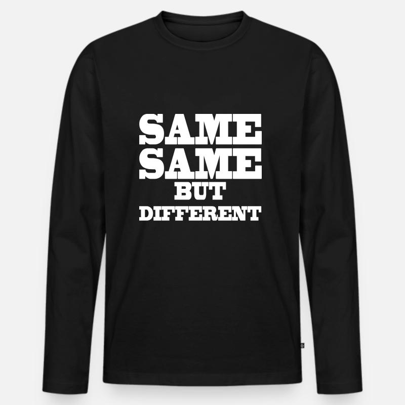 Same Same but Different - Männer Premium Bio Langarmshirt - Schwarz