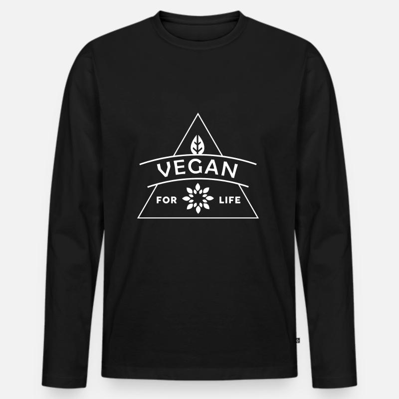 vegan Geschenk - Männer Premium Bio Langarmshirt - Schwarz