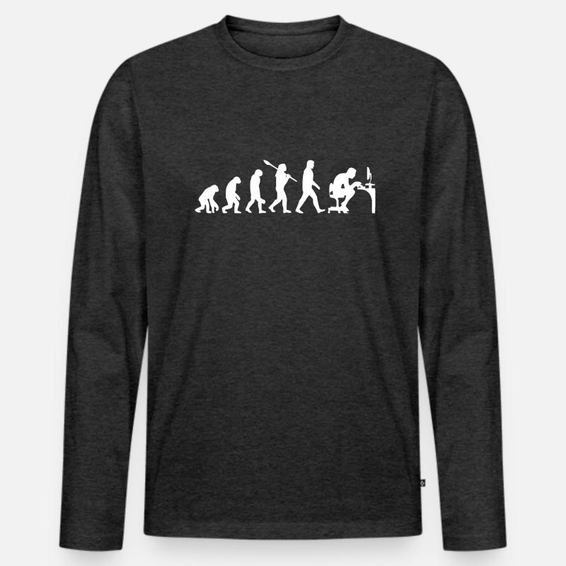 Programmer - Evolution - PC - Computer Scientist Men's Premium Organic Long Sleeve Shirt