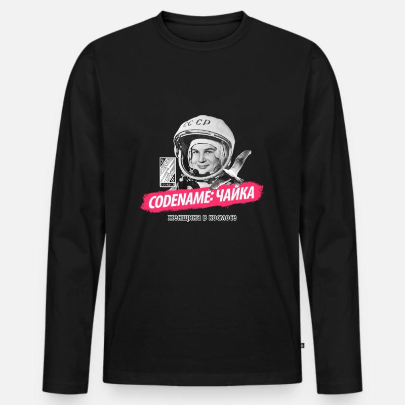 Codename: «Чайка» - Men's Premium Organic Long Sleeve Shirt - black