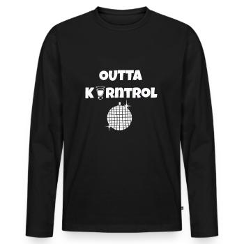 Outta Korntrol - Männer Premium Bio Langarmshirt - Schwarz - Vorne - Nico (187cm)