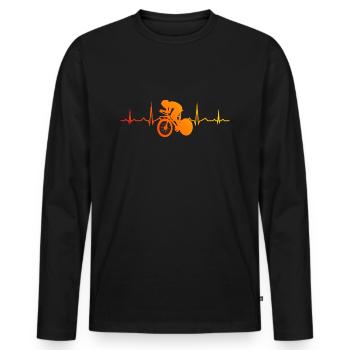 Road Bike Road Cyclist Road Cycling Road Bike - Men's Premium Organic Long Sleeve Shirt - black - Front - Nico (187cm)