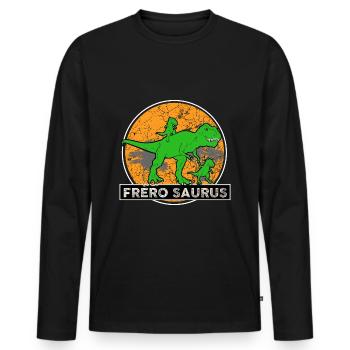 Annonce Naissance Frères Jumeau soeurs Jumelles - T-shirt manches longues Premium bio Homme - noir - Devant - Nico (187cm)