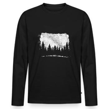 Nature Montagnes amoureux de la nature Camping cadeau - T-shirt manches longues Premium bio Homme - noir - Devant - Nico (187cm)