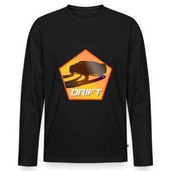 Drifting Car - Men's Premium Organic Long Sleeve Shirt - black - Front - Nico (187cm)