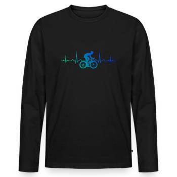 Road Bike Road Bike Road Bike Road Cycling Road Bike - Men's Premium Organic Long Sleeve Shirt - black - Front - Nico (187cm)