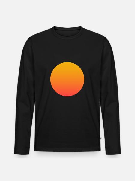 sun - Men's Premium Organic Long Sleeve Shirt - black