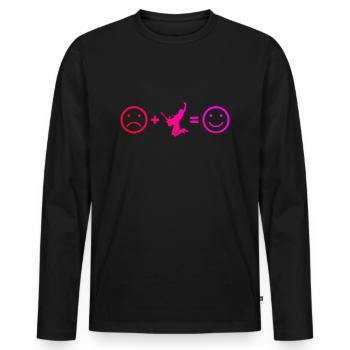 Women's Electric Guitar Acoustic Guitar - Men's Premium Organic Long Sleeve Shirt - black - Front - Nico (187cm)