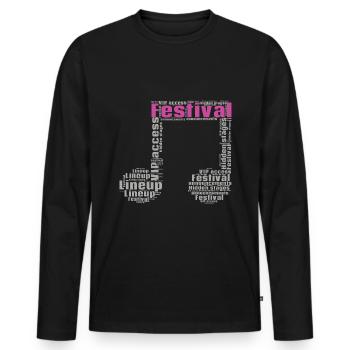 Festival - Men's Premium Organic Long Sleeve Shirt - black - Front - Nico (187cm)