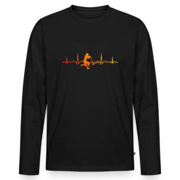 Stunt Scooter Stunt Roller Scooter Stuntscooter - Men's Premium Organic Long Sleeve Shirt - black - Front - Nico (187cm)
