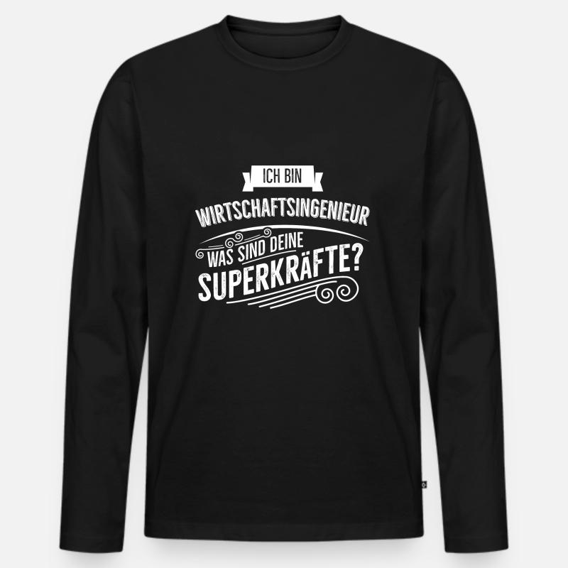 Wirtschaftsingenieur - Männer Premium Bio Langarmshirt - Schwarz
