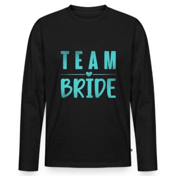Team Braut - Männer Premium Bio Langarmshirt - Schwarz - Vorne - Nico (187cm)