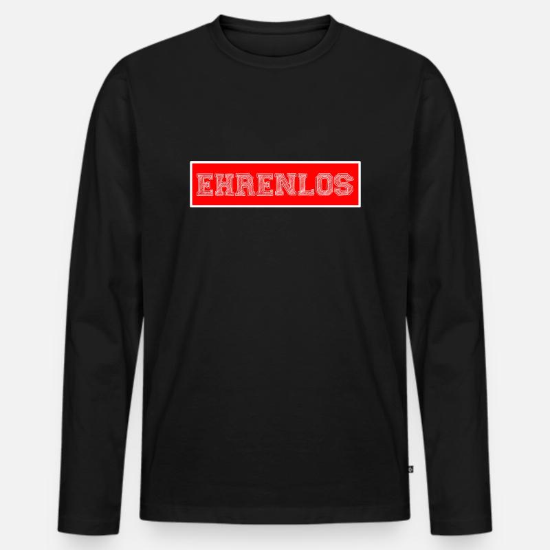 Ehrenlos - Männer Premium Bio Langarmshirt - Schwarz