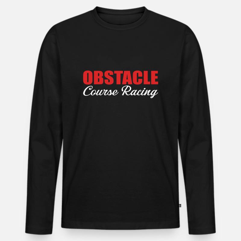 Obstacle Course Racing Gear - Männer Premium Bio Langarmshirt - Schwarz