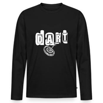 jeu de fléchettes - T-shirt manches longues Premium bio Homme - noir - Devant - Nico (187cm)