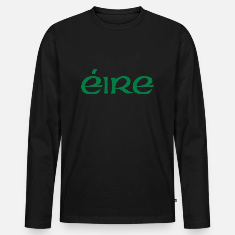 eire_2 - Männer Premium Bio Langarmshirt - Schwarz